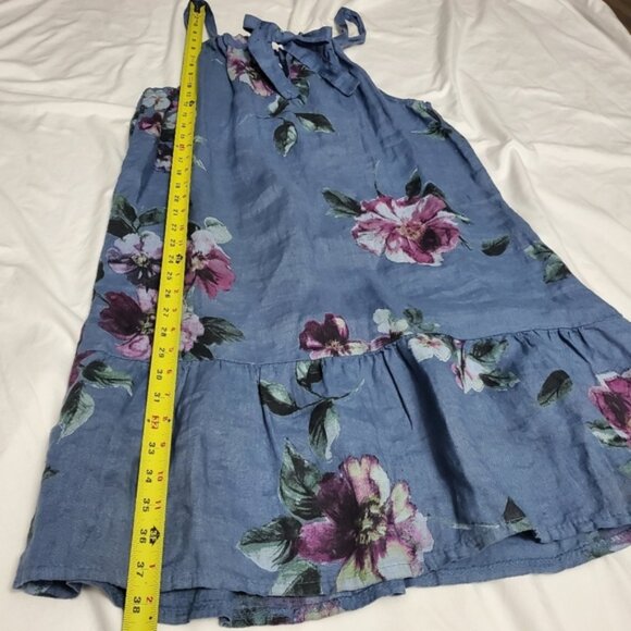 100% Lino Italian Linen Floral Sundress S (IT 42) - Picture 5 of 8